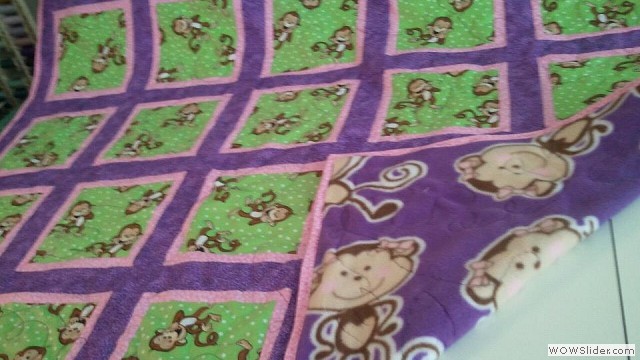 monkey quilt close up